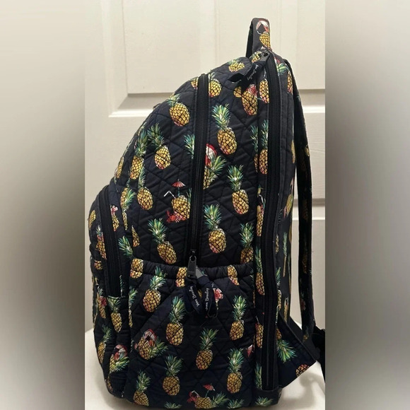 Vera Bradley Toucan Party Pineapple Quilted Large Essential Backpack Laptop - Picture 4 of 6